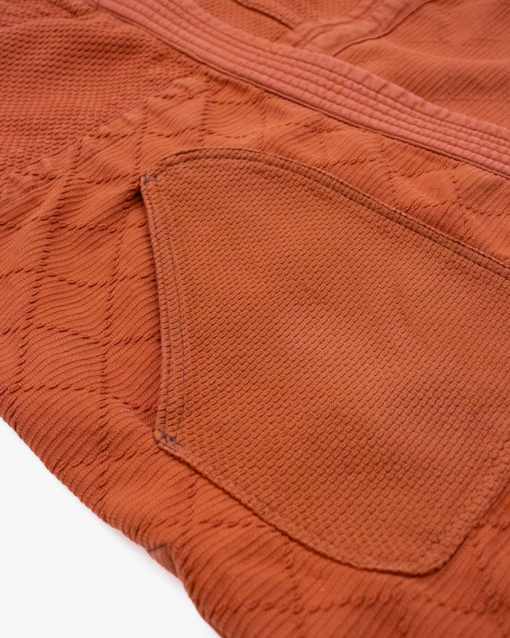 Kiriko Custom Dyed Kendogi Jacket with Pockets, Kakishibu, Sashiori Style A