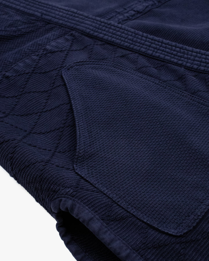 Kiriko Custom Dyed Kendogi Jacket with Pockets, Kokihanada, Sashiori Style A