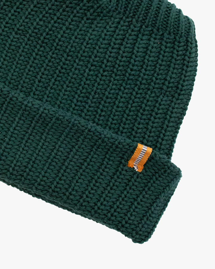 Kiriko Original Knit Cap, Forest Green, With Sanada Himo, 9˝