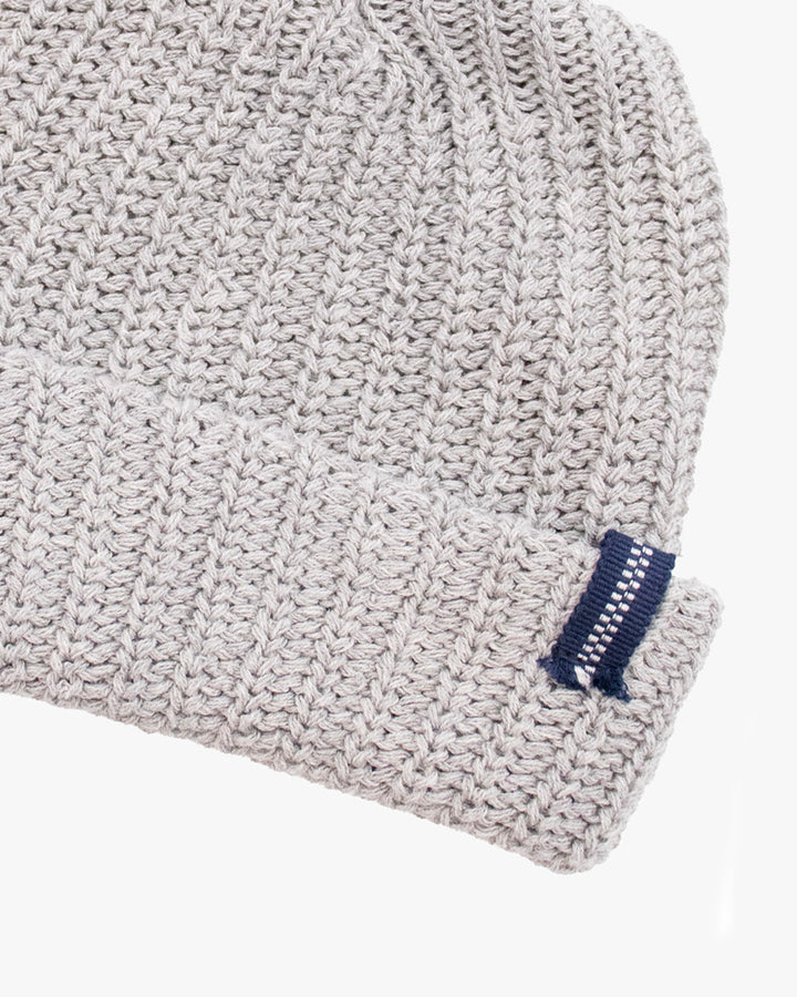 Kiriko Original Knit Cap, Light Gray, With Sanada Himo, 6"