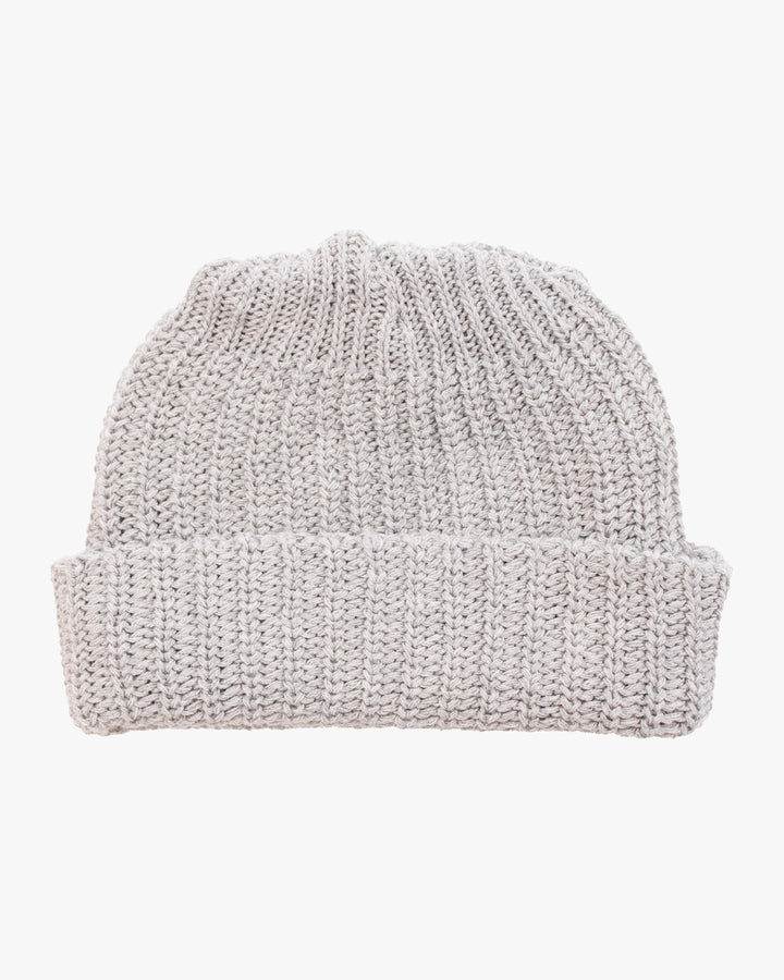 Kiriko Original Knit Cap, Light Gray, With Sanada Himo, 6"