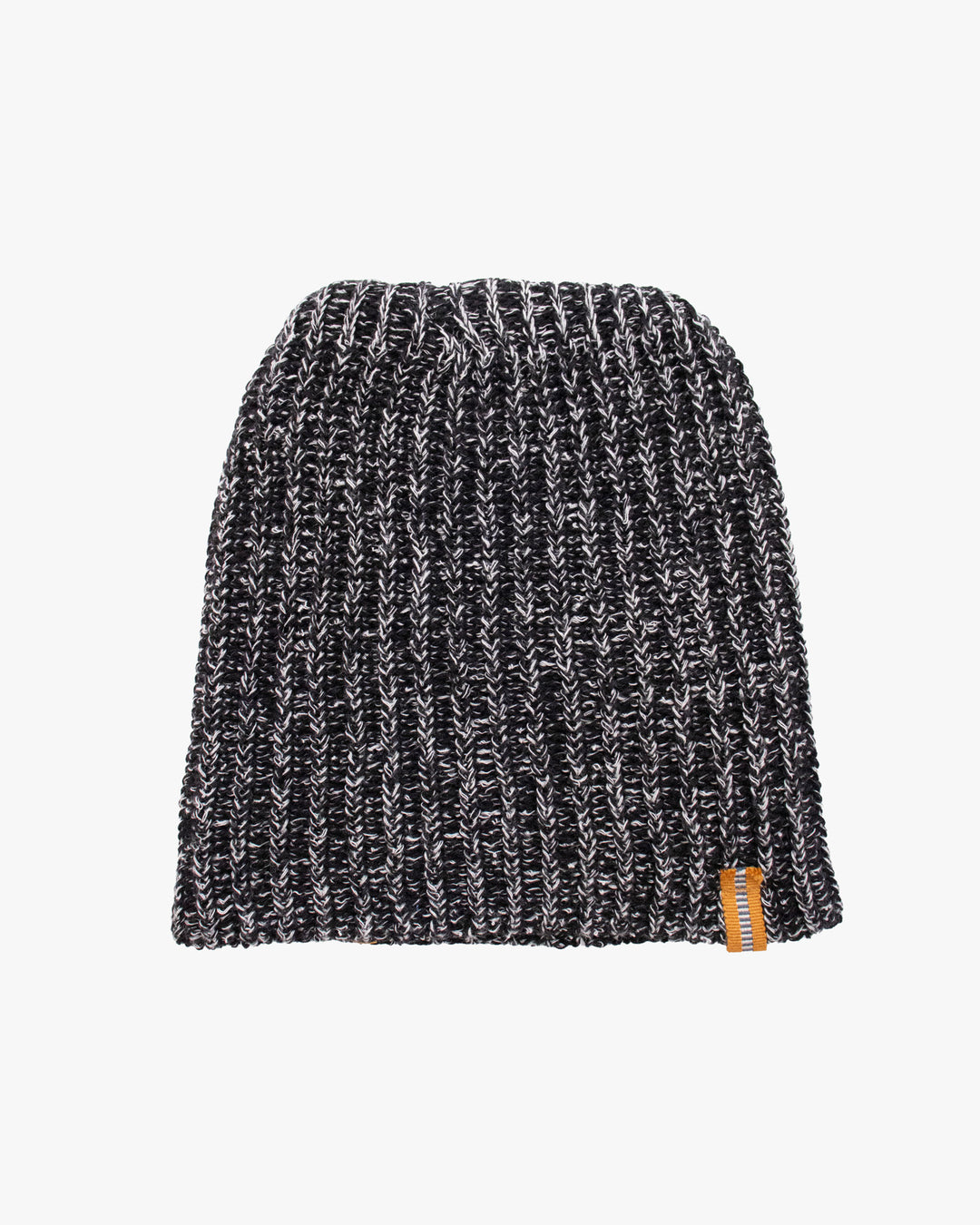 Kiriko Original Knit Cap, Twist, Black with White, With Sanada Himo, 6˝