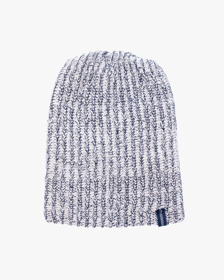 Kiriko Original Knit Cap, Twist, White and Black, With Sanada Himo, 9˝