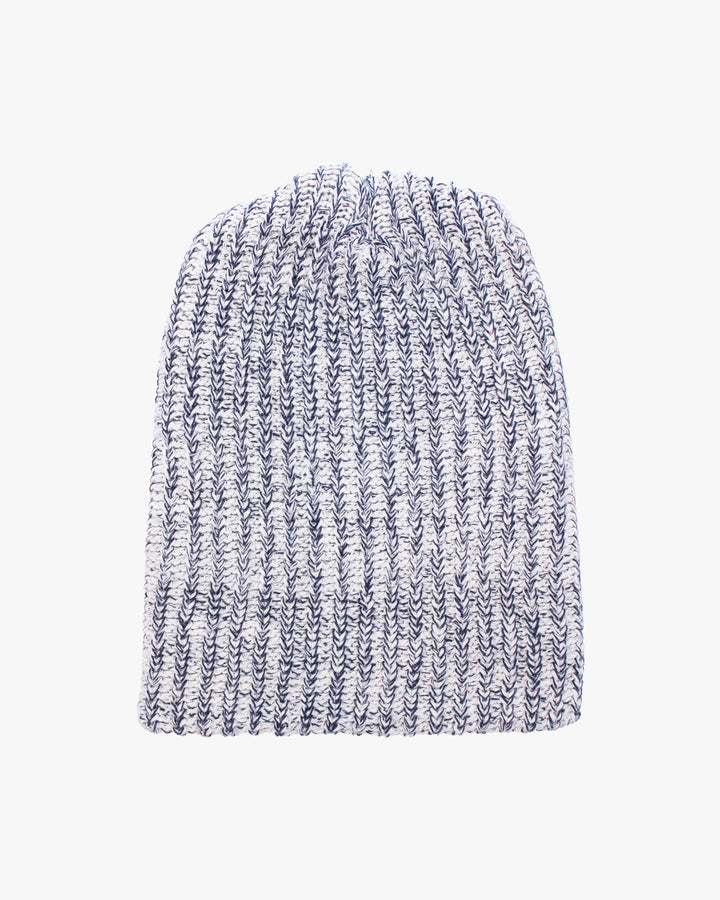 Kiriko Original Knit Cap, Twist, White and Black, With Sanada Himo, 9˝