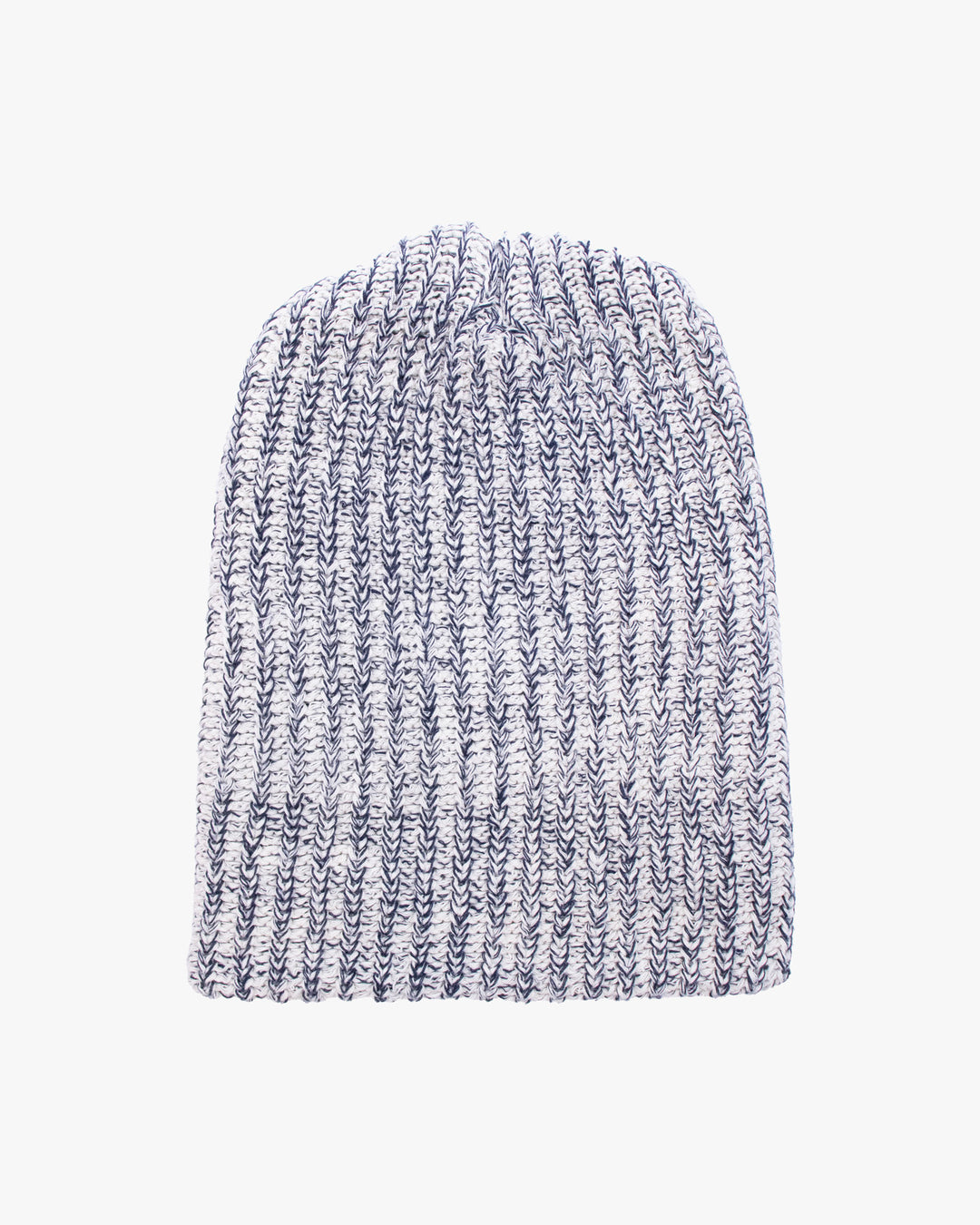 Kiriko Original Knit Cap, Twist, White and Black, With Sanada Himo, 9˝