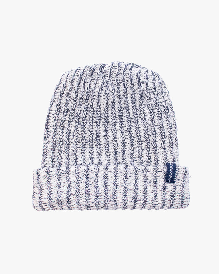 Kiriko Original Knit Cap, Twist, White and Black, With Sanada Himo, 9˝