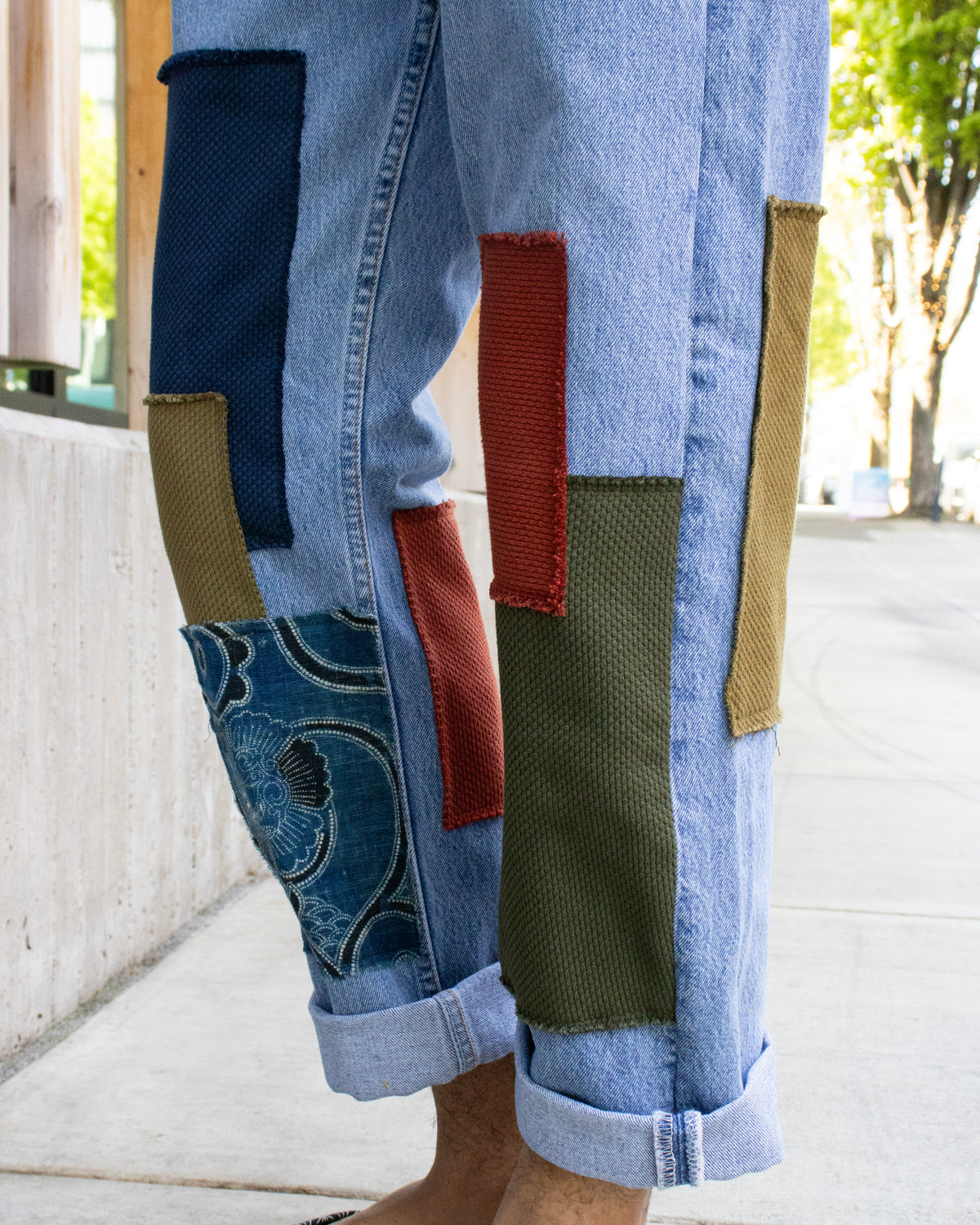 Kiriko Custom Patched Denim Jeans, 5