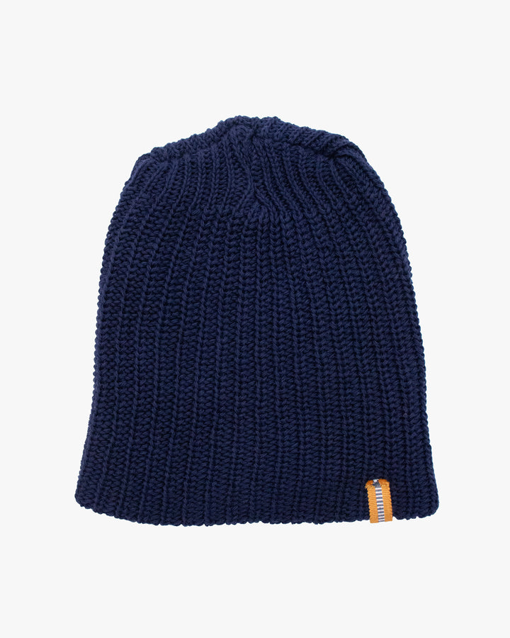 Kiriko Original Knit Cap, Navy, With Sanada Himo, 6˝