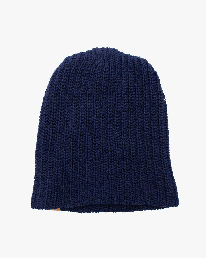 Kiriko Original Knit Cap, Navy, With Sanada Himo, 6˝