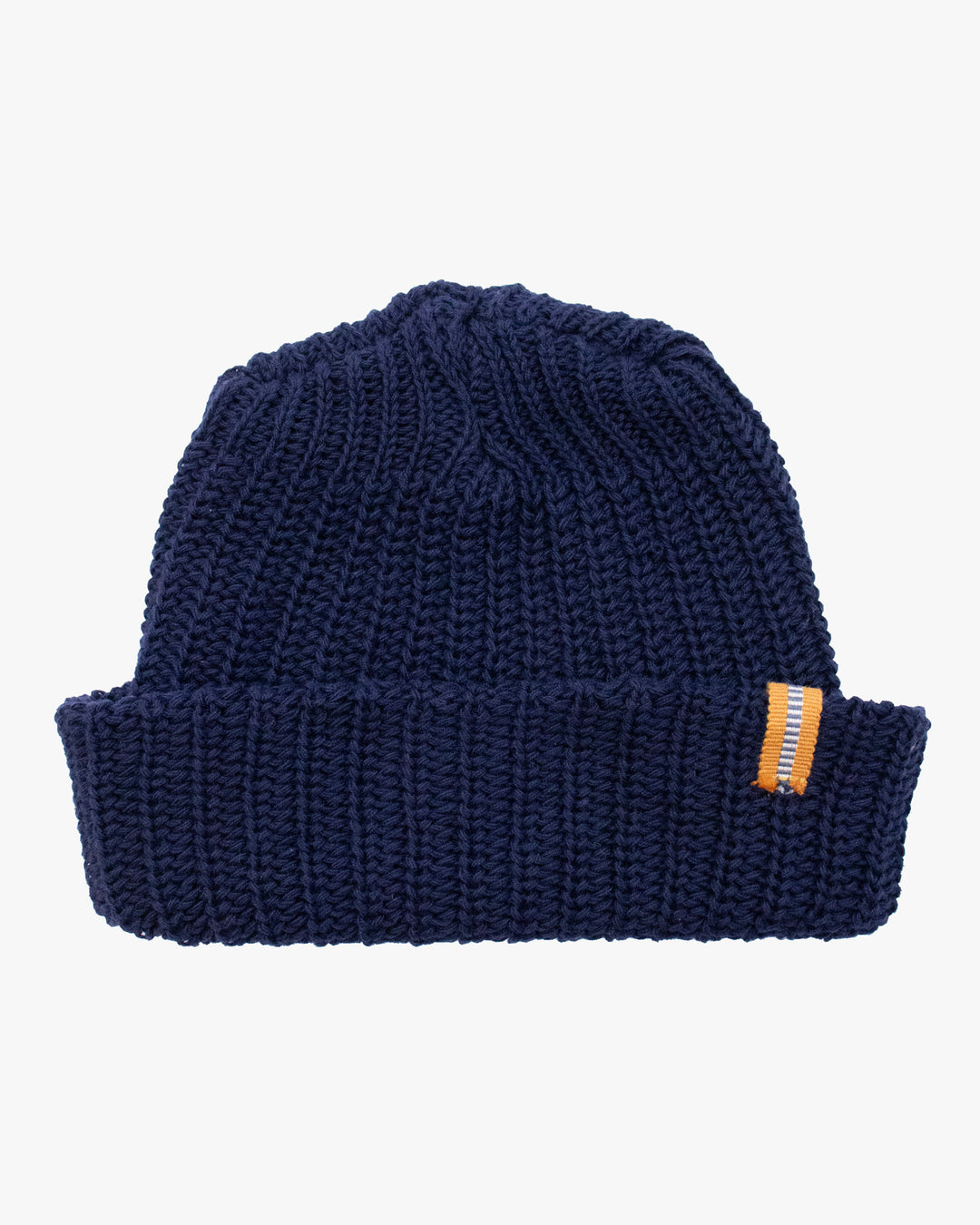 Kiriko Original Knit Cap, Navy, With Sanada Himo, 6˝