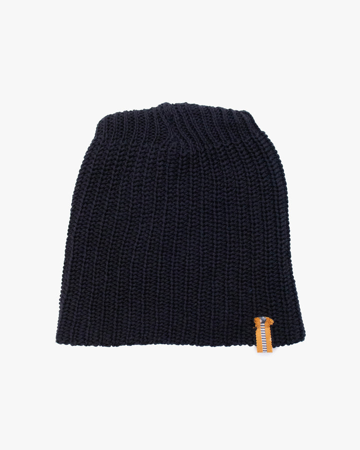 Kiriko Original Knit Cap, Black, With Sanada Himo, 6˝