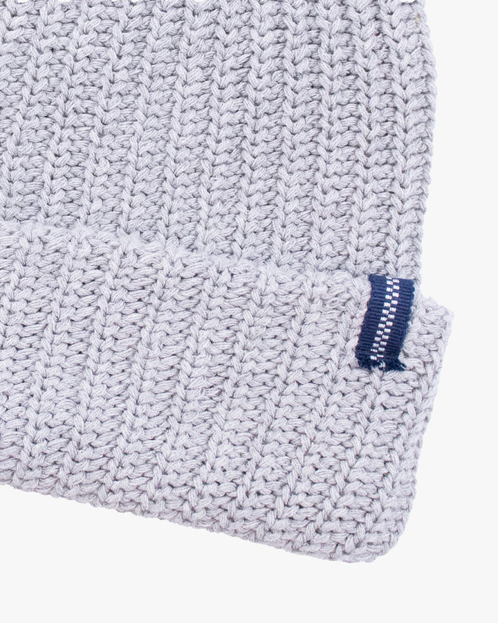Kiriko Original Knit Cap, Twist, Light Gray, With Sanada Himo, 9˝