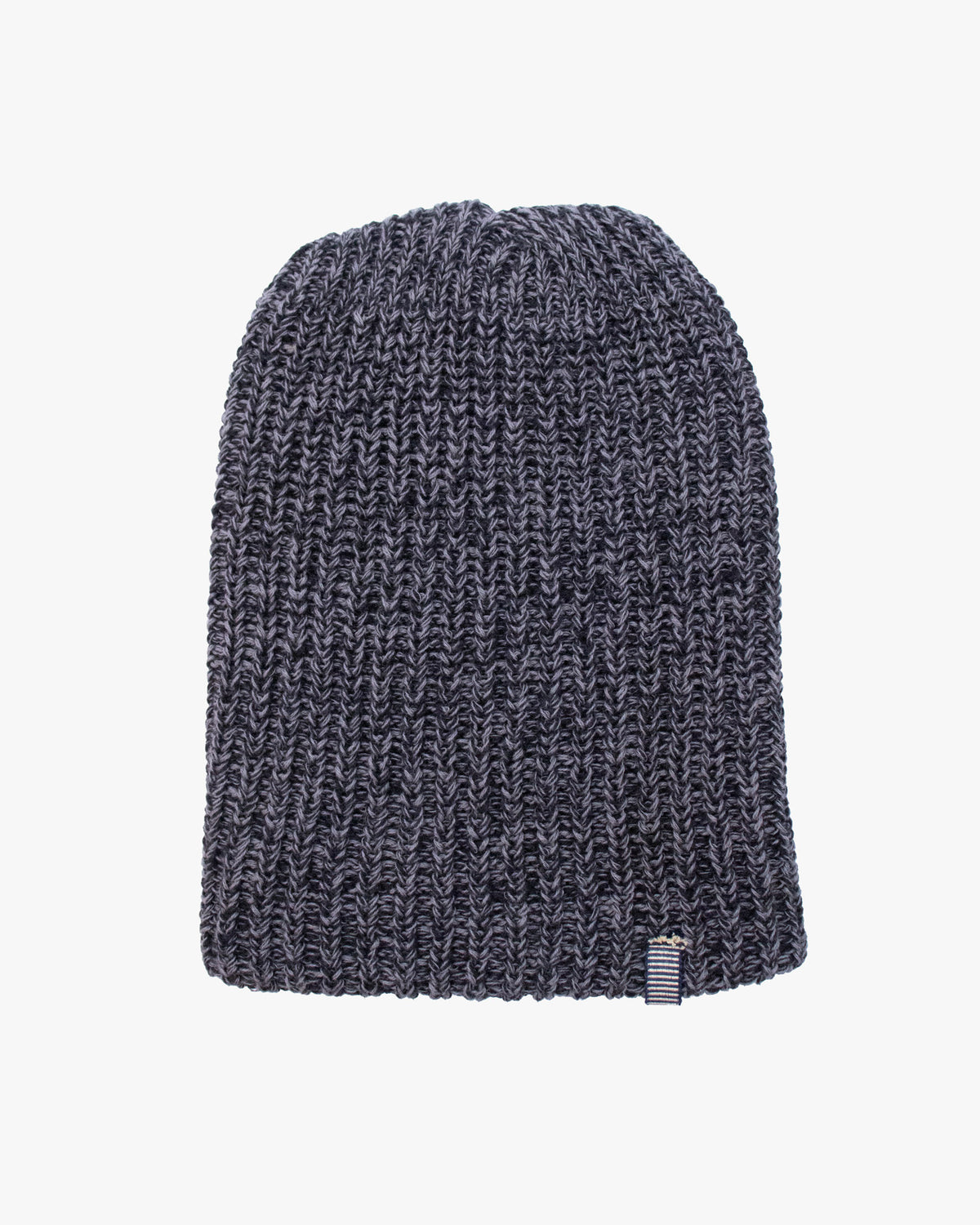 Kiriko Original Knit Cap, Twist, Black and Gray, With Sanada Himo,9˝