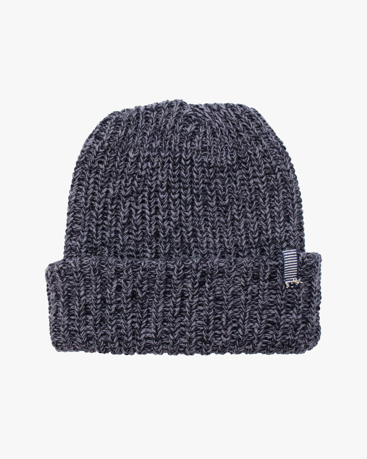 Kiriko Original Knit Cap, Twist, Black and Gray, With Sanada Himo,9˝