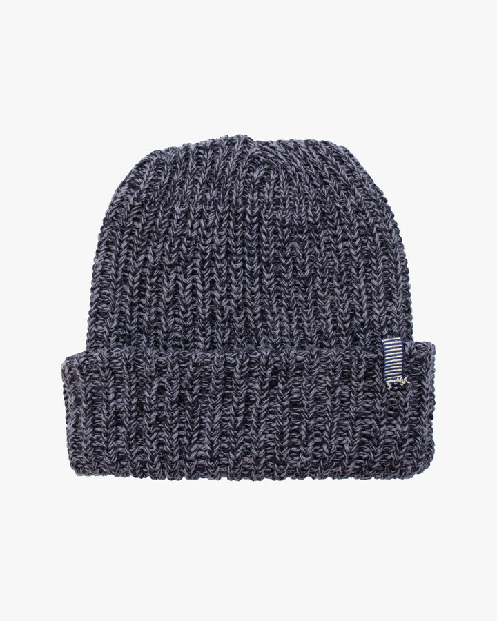 Kiriko Original Knit Cap, Twist, Black and Gray, With Sanada Himo,9˝