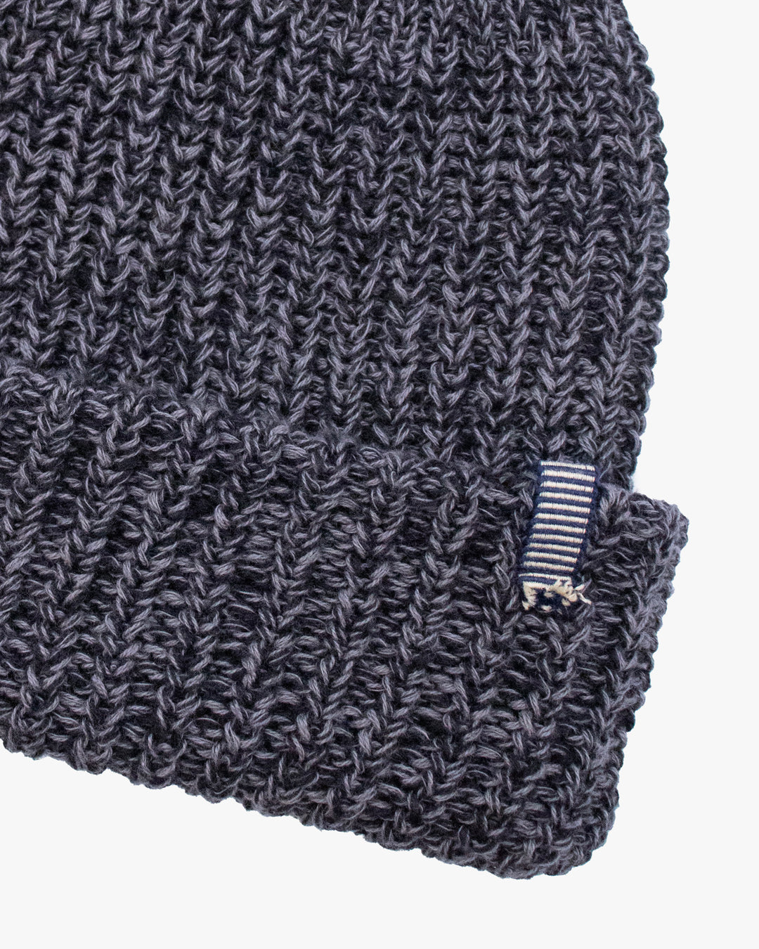 Kiriko Original Knit Cap, Twist, Black and Gray, With Sanada Himo,9˝