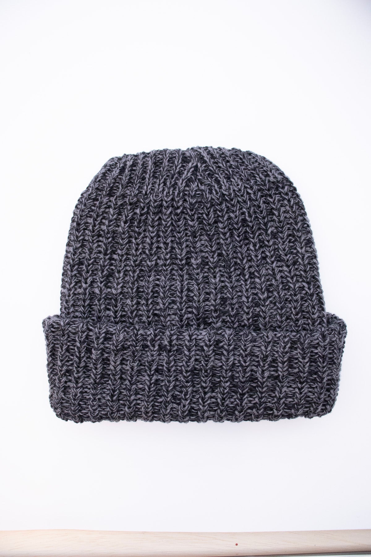 Kiriko Original Knit Cap, Twist, Navy with White, With Sanada Himo, 6˝