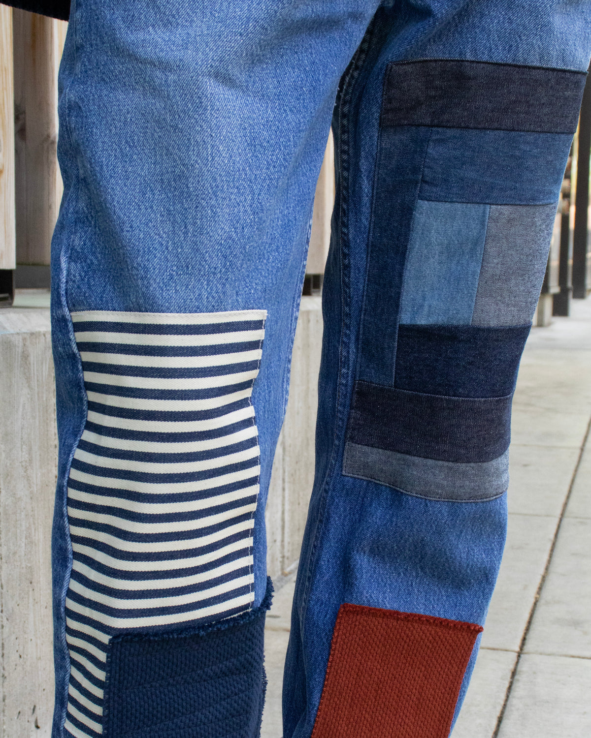Kiriko Custom Patched Denim Jeans, 1