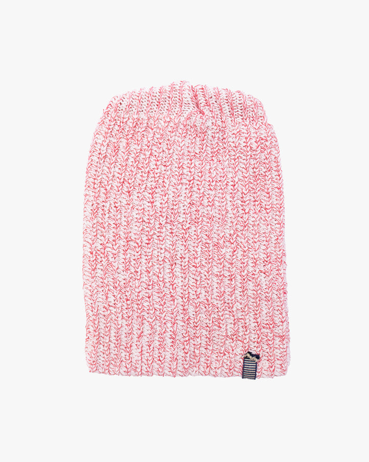 Kiriko Original Knit Cap, Twist, White and Red, , With Sanada Himo, 9˝