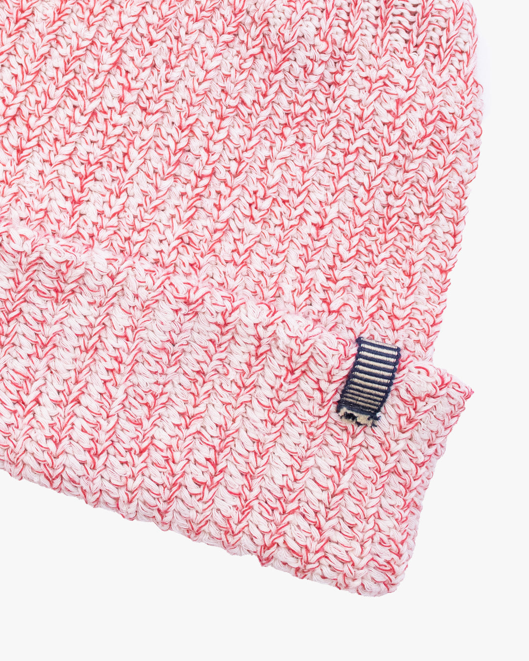 Kiriko Original Knit Cap, Twist, White and Red, , With Sanada Himo, 9˝