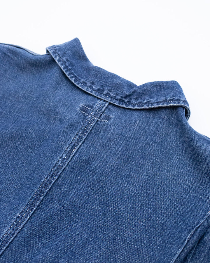 Japanese Repro Dress Coveralls, S, Kapital, Medium Wash Denim with Red Accents