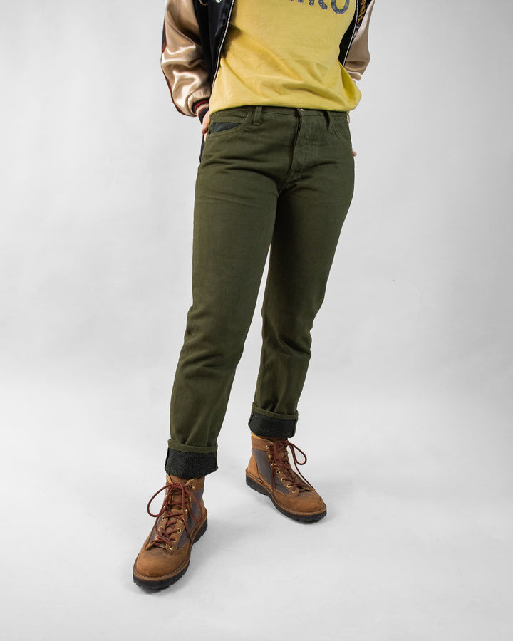 Kiriko Original Denim Jeans, US Made Custom Dyed Premium Selvedge, Aimiru-cha, Nami