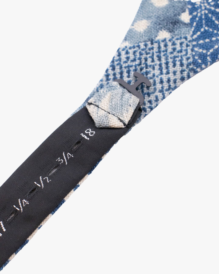 Kiriko Original Bow Tie, Washed Indigo Patchwork Style