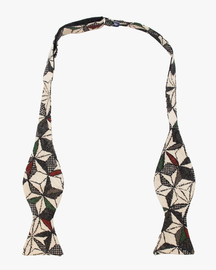 Kiriko Original Bow Tie, Light Multicolor Asanoha