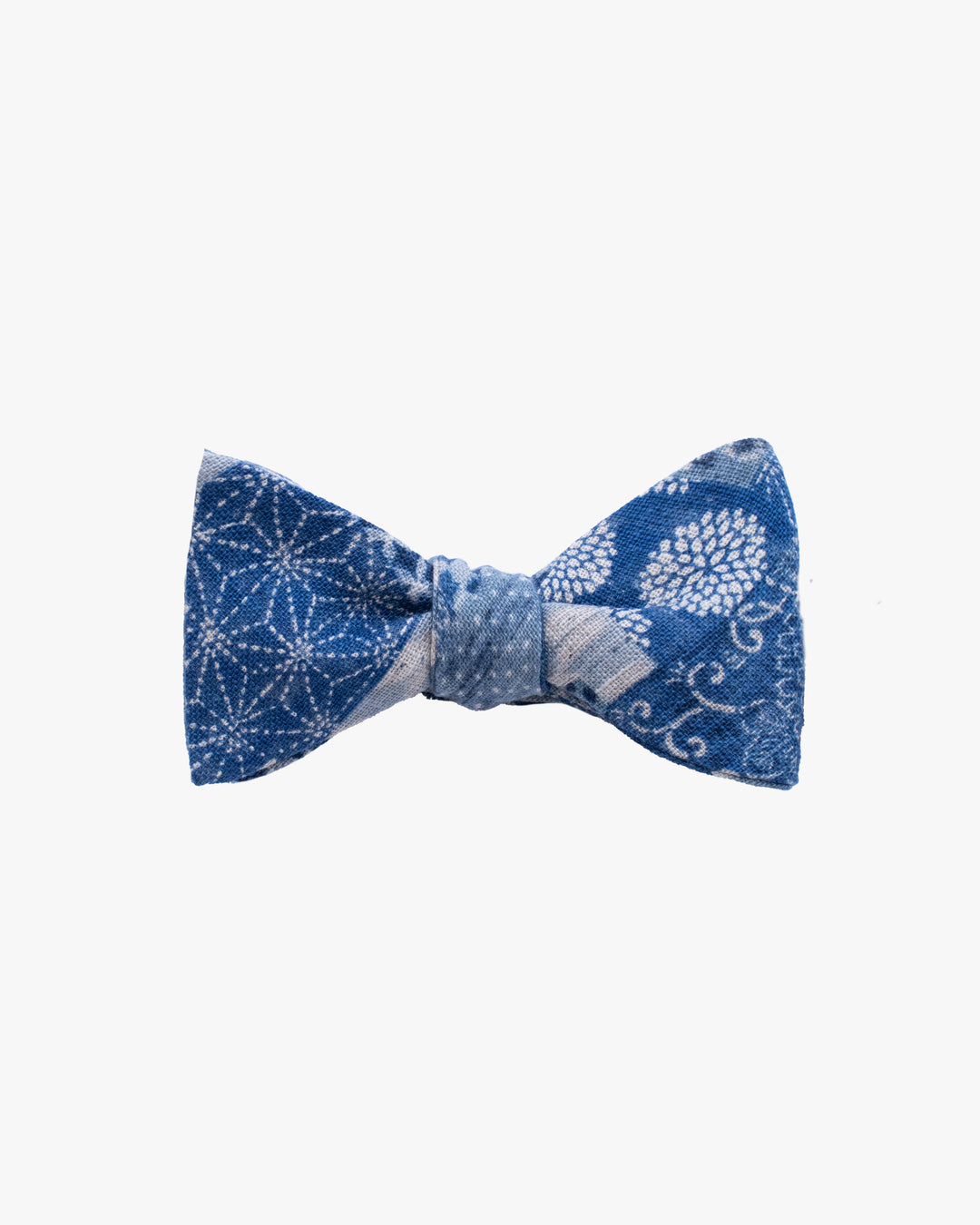 Kiriko Original Bow Tie, Washed Indigo Patchwork Style