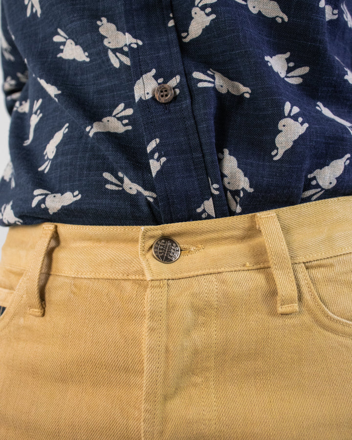 Kiriko Original Denim Jeans, US Made Custom Dyed Premium Selvedge, Ochiba-Iro, Nami