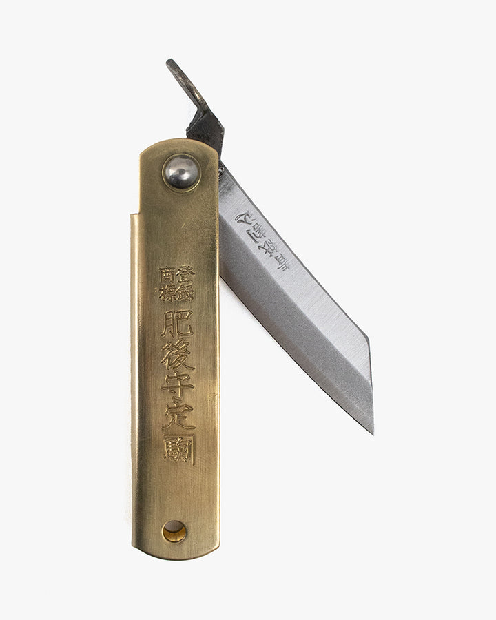 Higonokami, Japanese Knife, Utility Knife - Brown Sheath