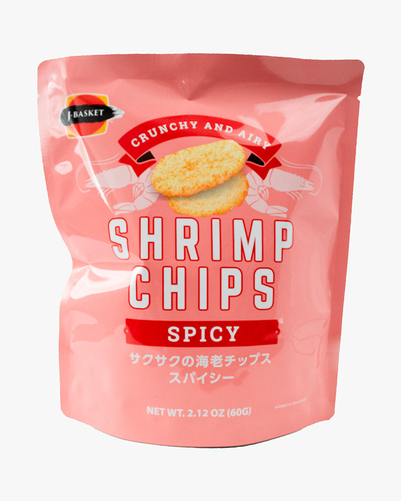 J-Basket, Spicy Shrimp Chips (Crunchy and Airy)