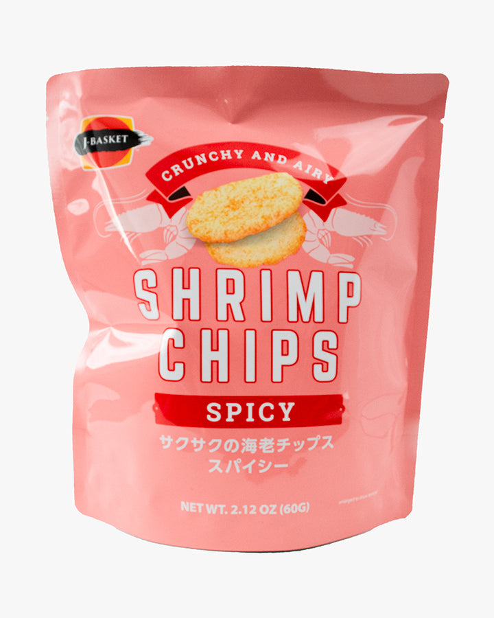 J-Basket, Spicy Shrimp Chips (Crunchy and Airy)