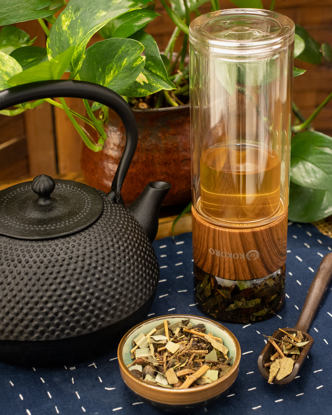 Kokoro Original Glass Tea Infuser Bottle