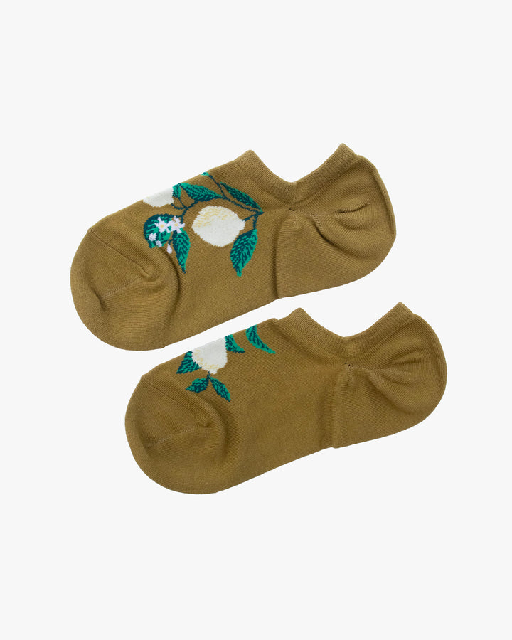 Debby Co. Ankle Socks, Andeotte Collection, Yellow Lemon