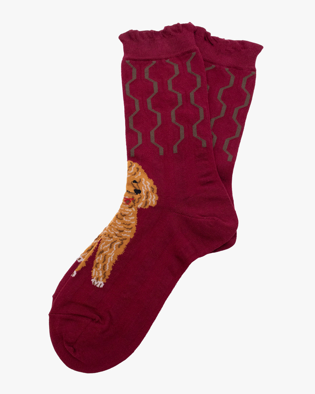 Debby Co. Crew Socks, Andeotte Collection, Poodle in Purple