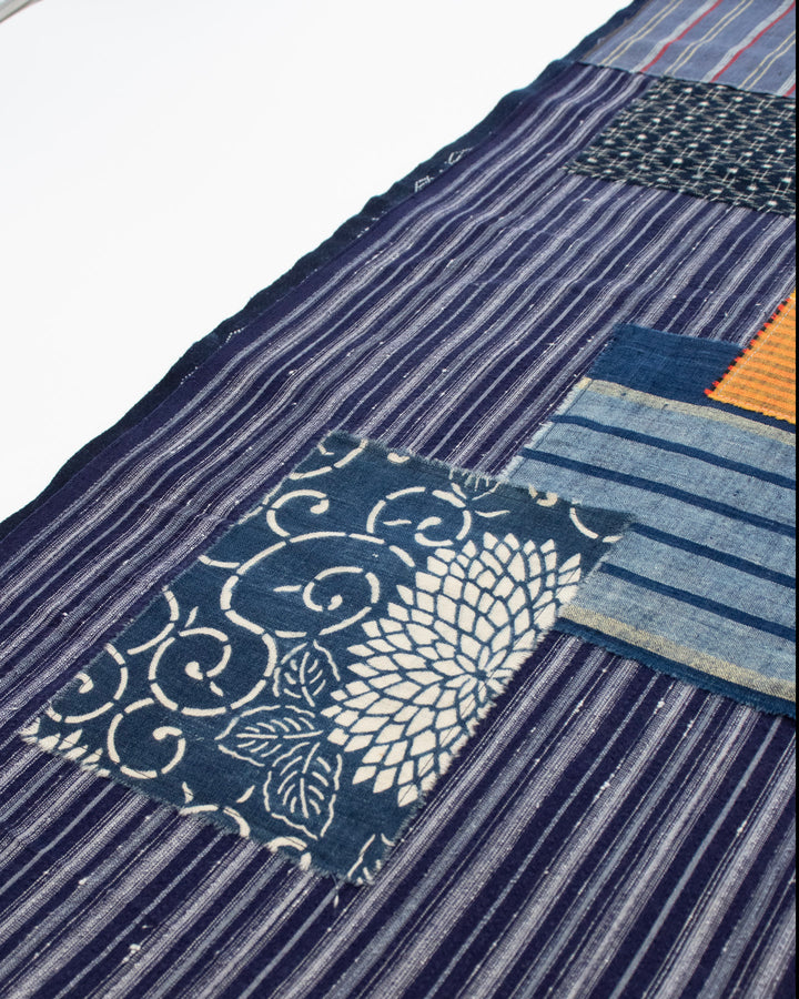 Kiriko Original Scarf, Patched Boro, Indigo, 55