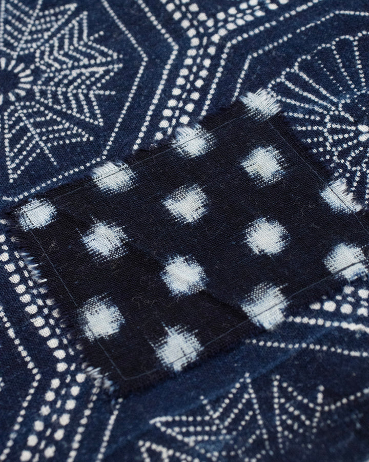 Kiriko Original Scarf, Patched Boro, Indigo, 55