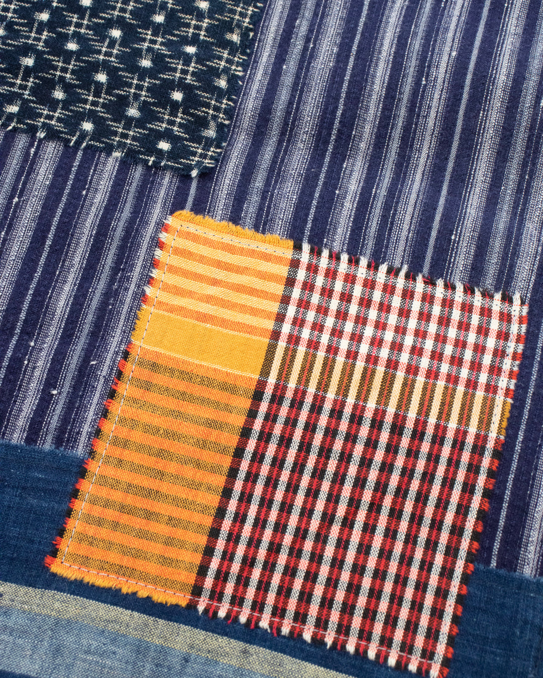 Kiriko Original Scarf, Patched Boro, Indigo, 55