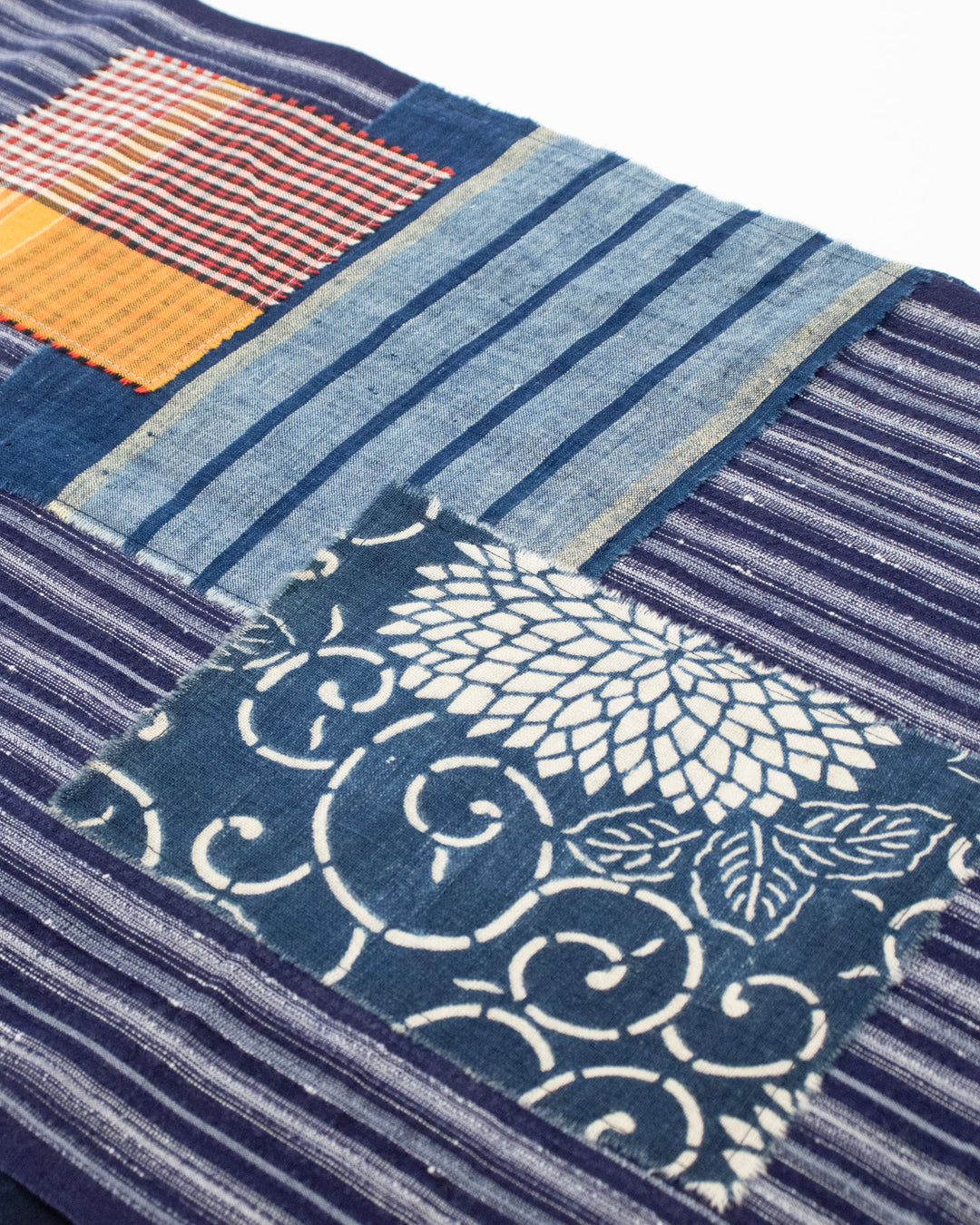 Kiriko Original Scarf, Patched Boro, Indigo, 55