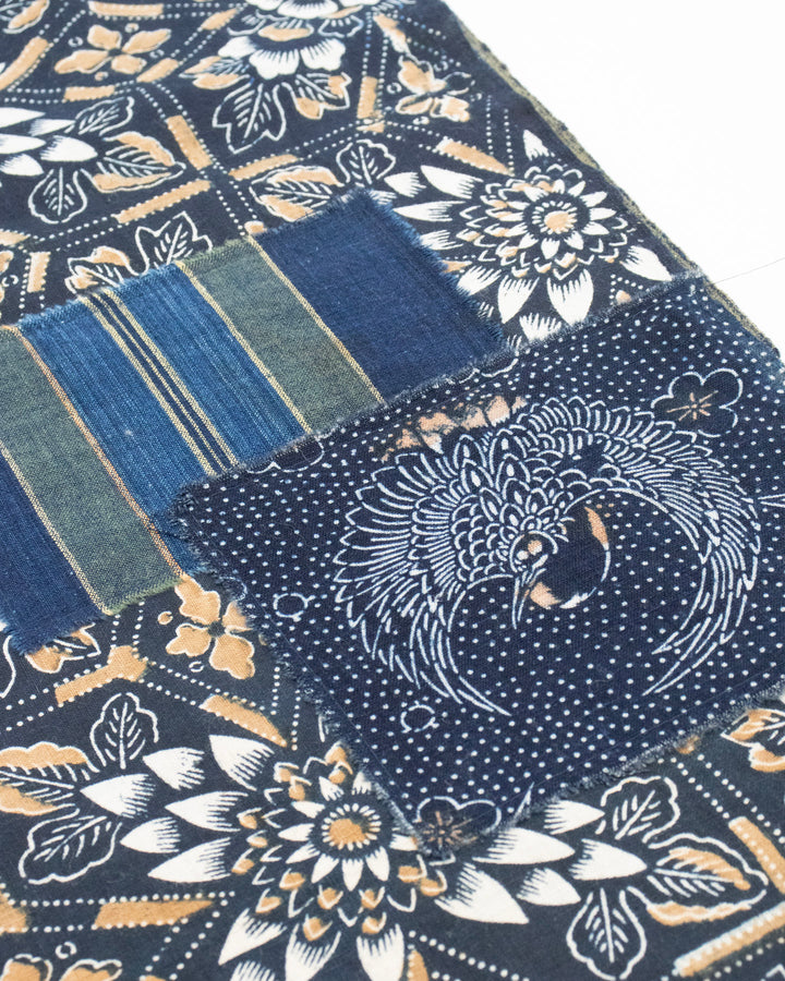 Kiriko Original Scarf, Patched Boro, Indigo, 56