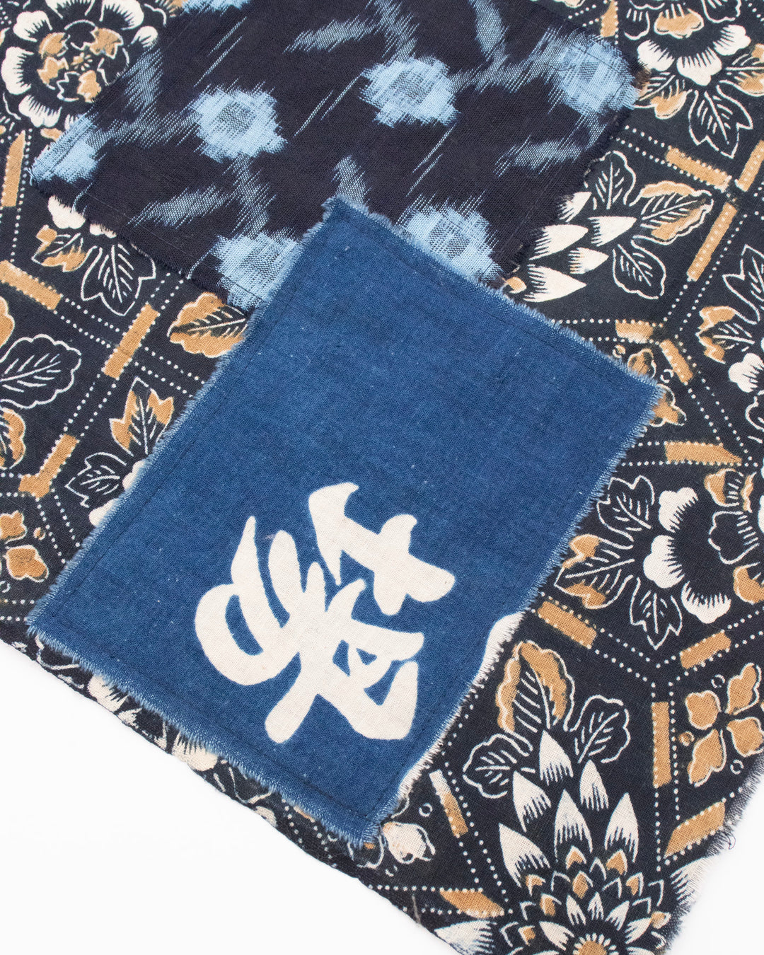 Kiriko Original Scarf, Patched Boro, Indigo, 58