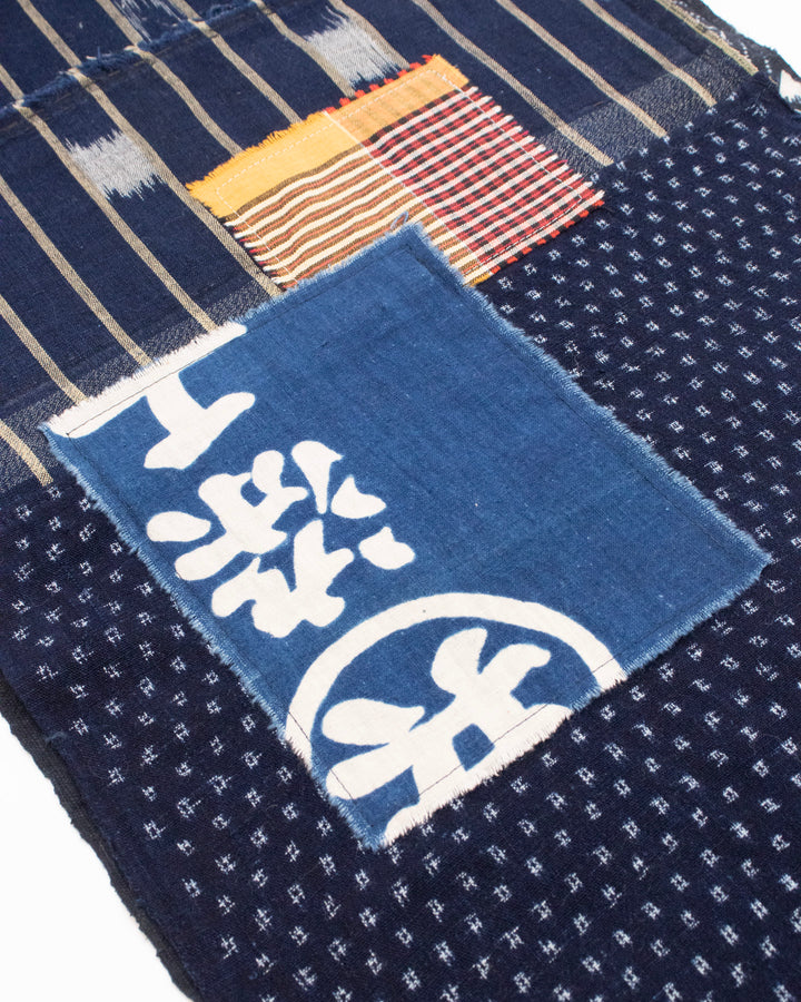 Kiriko Original Scarf, Patched Boro, Indigo, 58