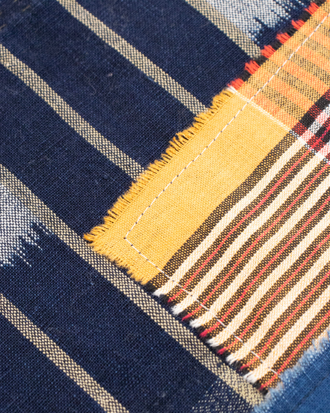 Kiriko Original Scarf, Patched Boro, Indigo, 58