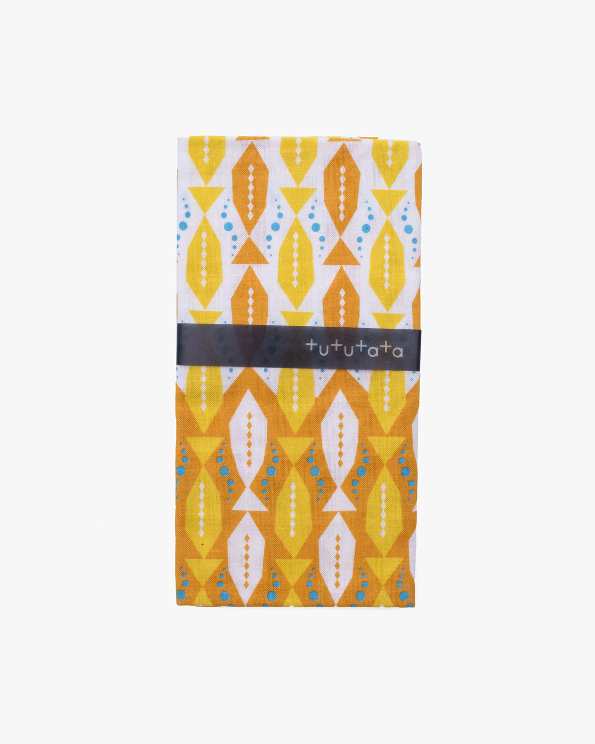 Tenugui, Modern Komon, Tutu Tata, Fish Sunny Orange