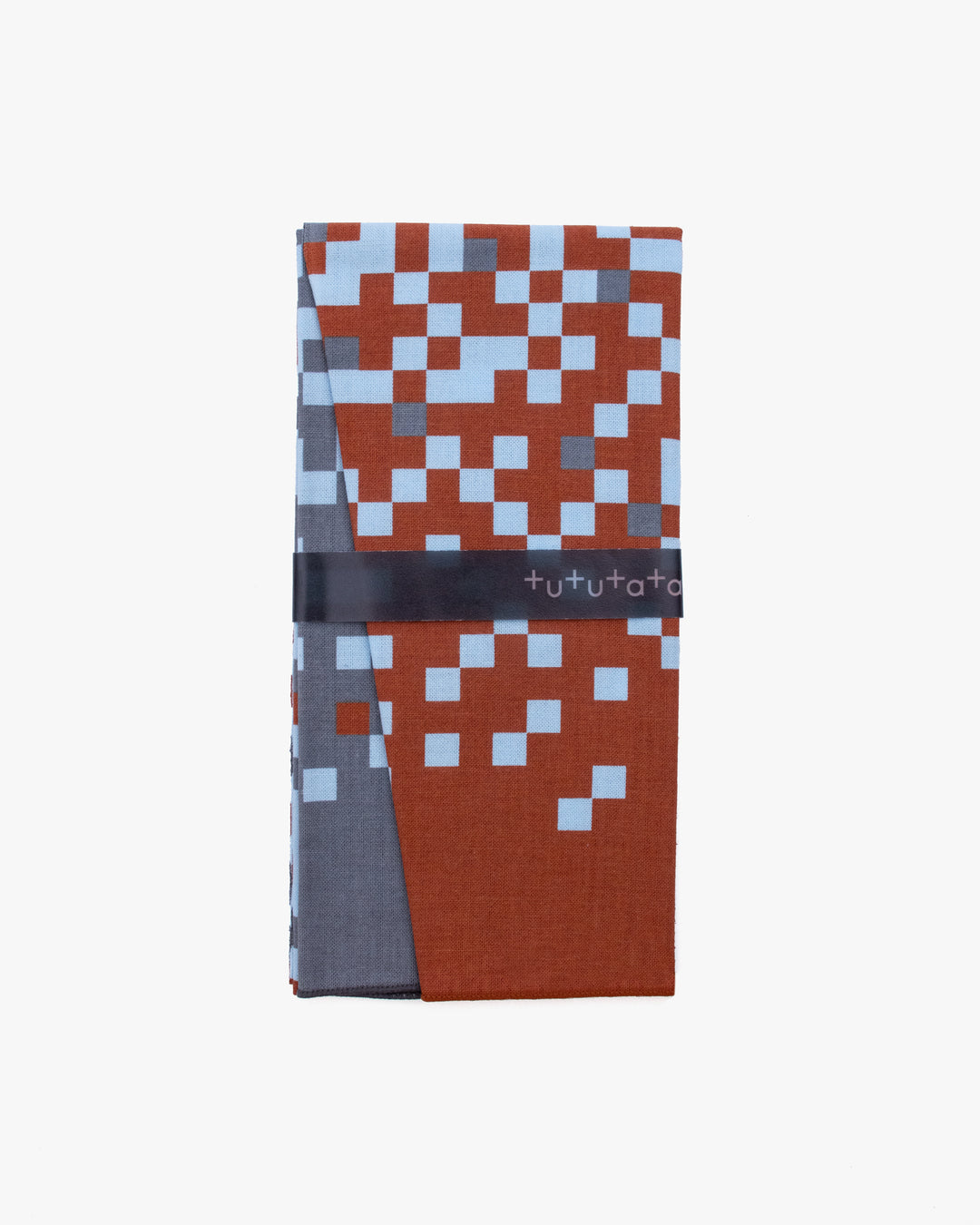 Tenugui, Modern Komon, Tutu Tata, Pixel Rich Brown