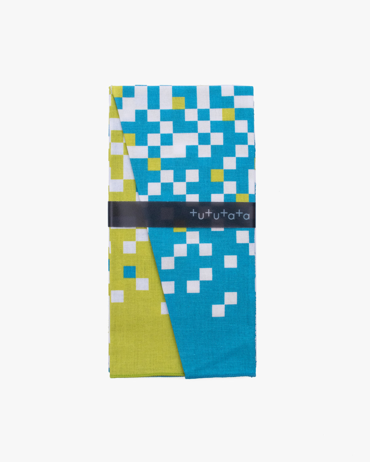 Tenugui, Modern Komon, Tutu Tata, Pixel Sky Blue