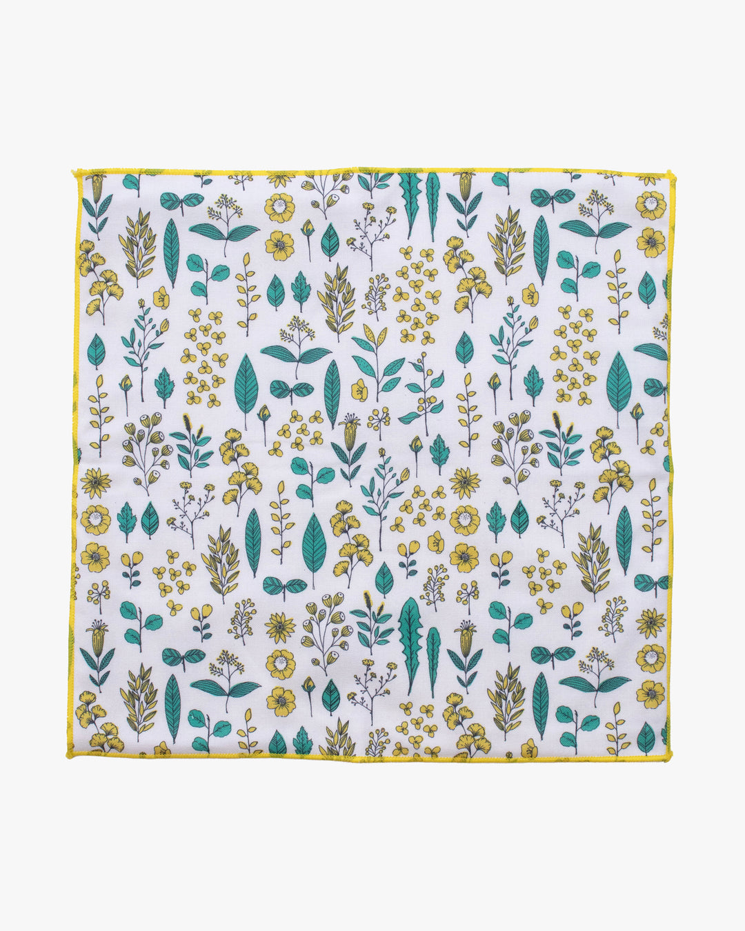 Towel Handkerchief, Attractive Living, Bilanc Work, Hills and Field Line Art Yellow