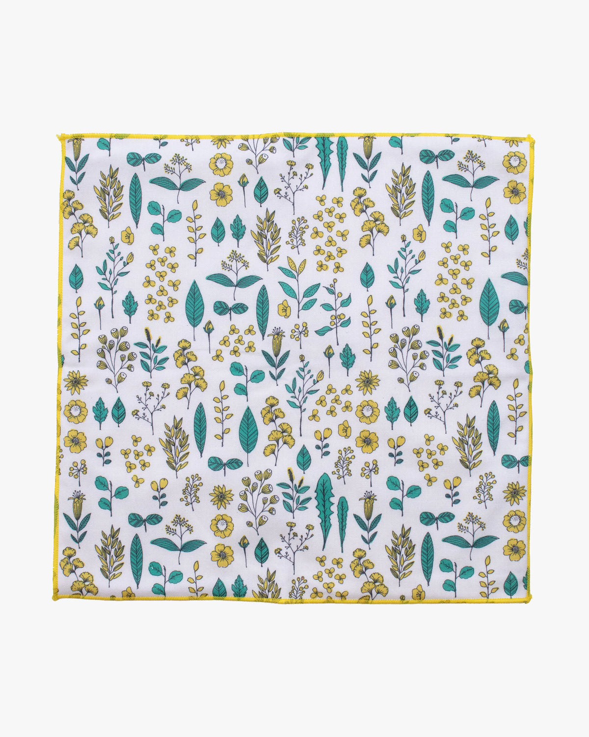 Towel Handkerchief, Attractive Living, Bilanc Work, Hills and Field Line Art Yellow