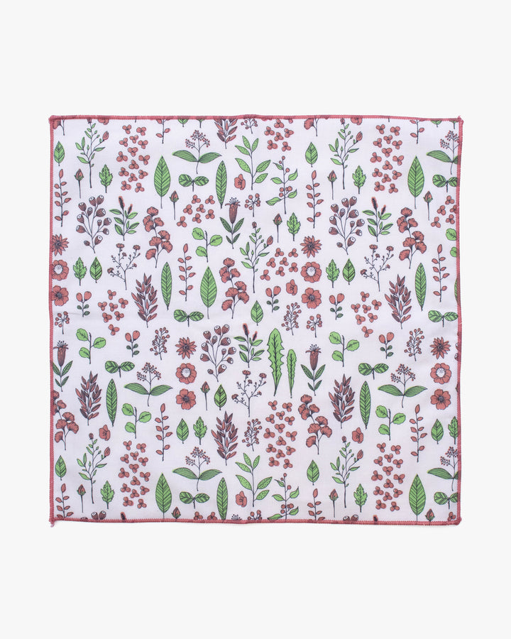 Towel Handkerchief, Attractive Living, Bilanc Work, Hills and Field Line Art Pink